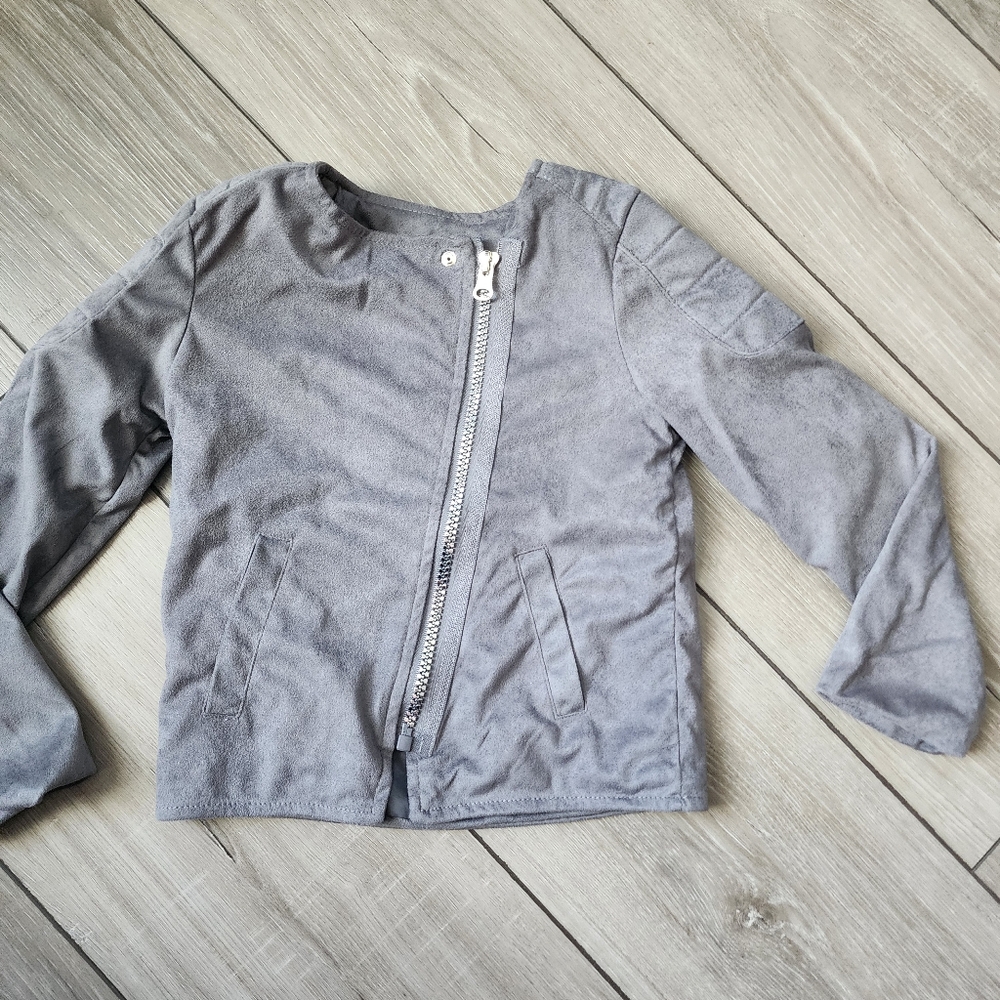 Gray Sueded Moto jacket